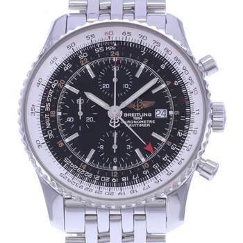 Montre d'occasion BREITLING Navitimer World homme mouvement automatique certifié (cosc) bracelet acier