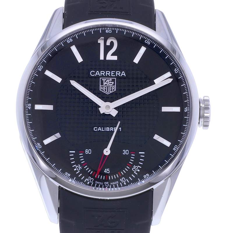 Montre d'occasion TAG HEUER Carrera Calibre 1 homme mécanique bracelet caoutchouc - vue D1