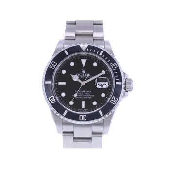 Montre d'occasion ROLEX Submariner Date homme mouvement automatique certifié (cosc) bracelet acier