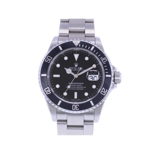 Montre d'occasion ROLEX Submariner Date homme mouvement automatique certifié (cosc) bracelet acier