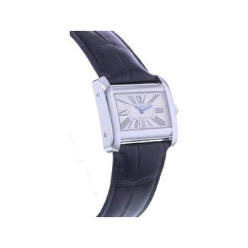 Pre-owned CARTIER Tank Divan women's quartz watch with original leather strap