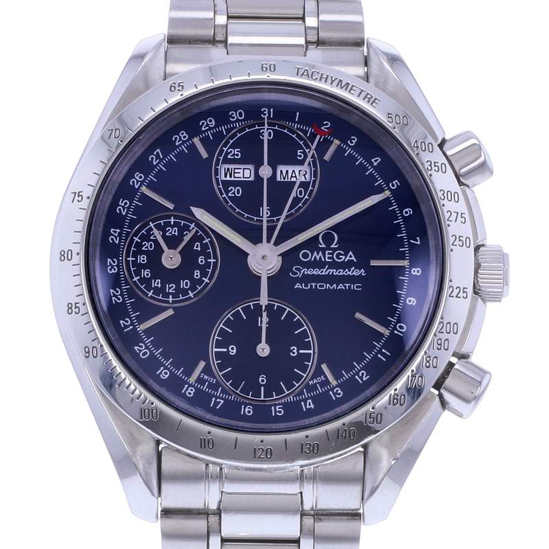 Montre d'occasion OMEGA Speedmaster Day-Date homme automatique bracelet acier - vue D1