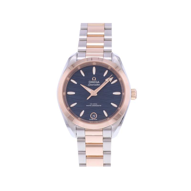 Montre d'occasion OMEGA Seamaster Aquaterra femme automatique bracelet or rose 750/000 et acier - vue 1