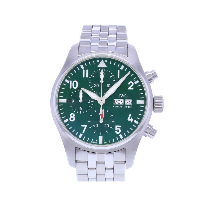 Montre d'occasion IWC Pilot Chronograph homme mouvement automatique certifié (cosc) bracelet acier - vue 1