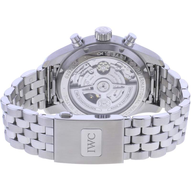 Montre d'occasion IWC Pilot Chronograph homme mouvement automatique certifié (cosc) bracelet acier - vue 3