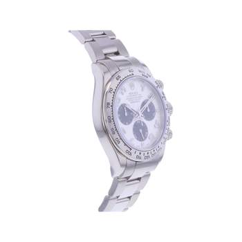 Montre d'occasion ROLEX Cosmograph Daytona Racing homme mouvement automatique certifié (cosc) bracelet or blanc 750/000