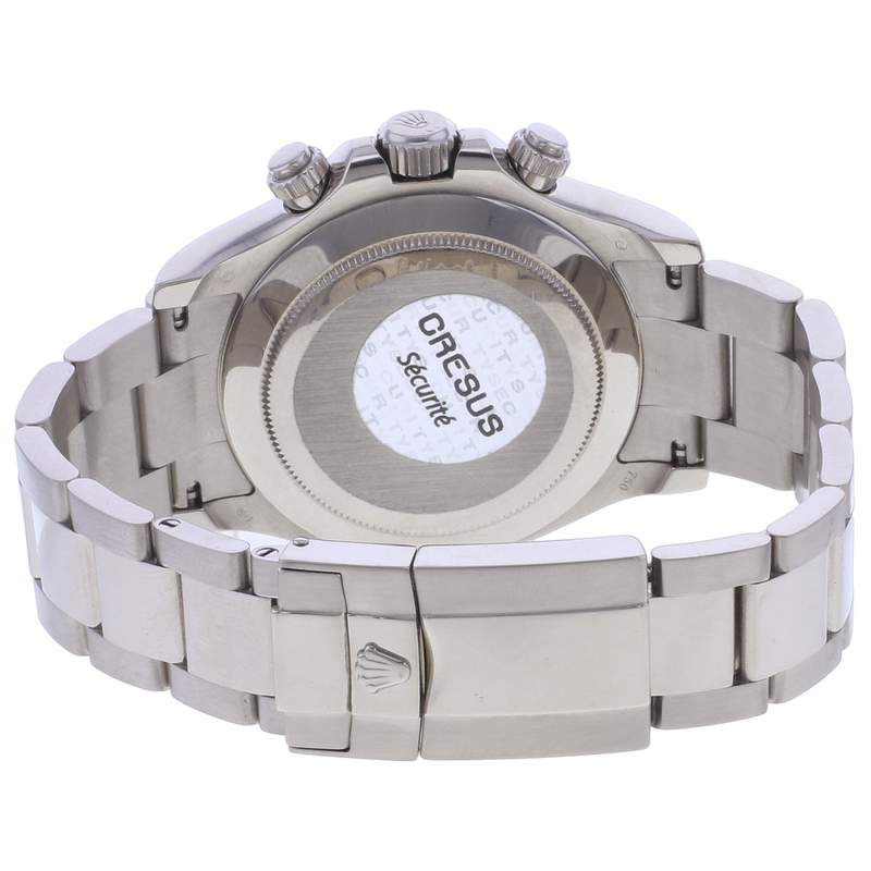 Montre d'occasion ROLEX Cosmograph Daytona Racing homme mouvement automatique certifié (cosc) bracelet or blanc 750/000 - vue 3