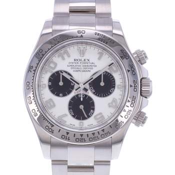 Montre d'occasion ROLEX Cosmograph Daytona Racing homme mouvement automatique certifié (cosc) bracelet or blanc 750/000