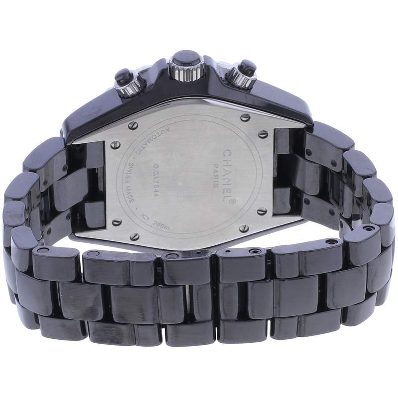 Montre d'occasion CHANEL J12 Chronographe homme mouvement automatique certifié (cosc) bracelet céramique - vue 3
