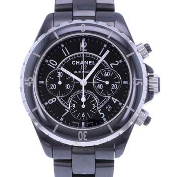 Montre d'occasion CHANEL J12 Chronographe homme mouvement automatique certifié (cosc) bracelet céramique