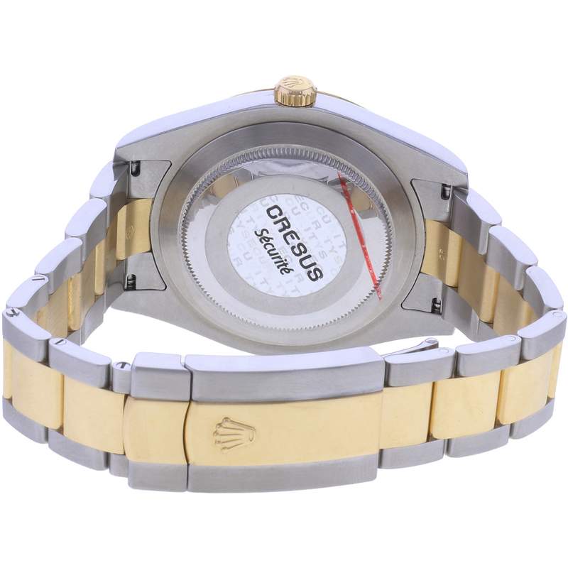 Montre d'occasion ROLEX DateJust II 41 homme mouvement automatique certifié (cosc) bracelet or jaune 750/000 et acier - vue 3