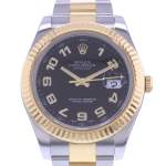 Montre d'occasion ROLEX DateJust II 41 homme mouvement automatique certifié (cosc) bracelet or jaune 750/000 et acier - vue D1