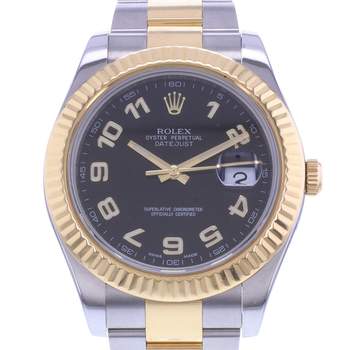 Montre d'occasion ROLEX DateJust II 41 homme mouvement automatique certifié (cosc) bracelet or jaune 750/000 et acier