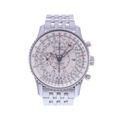 Montre d'occasion BREITLING Montbrillant Datora homme mouvement automatique certifié (cosc) bracelet acier