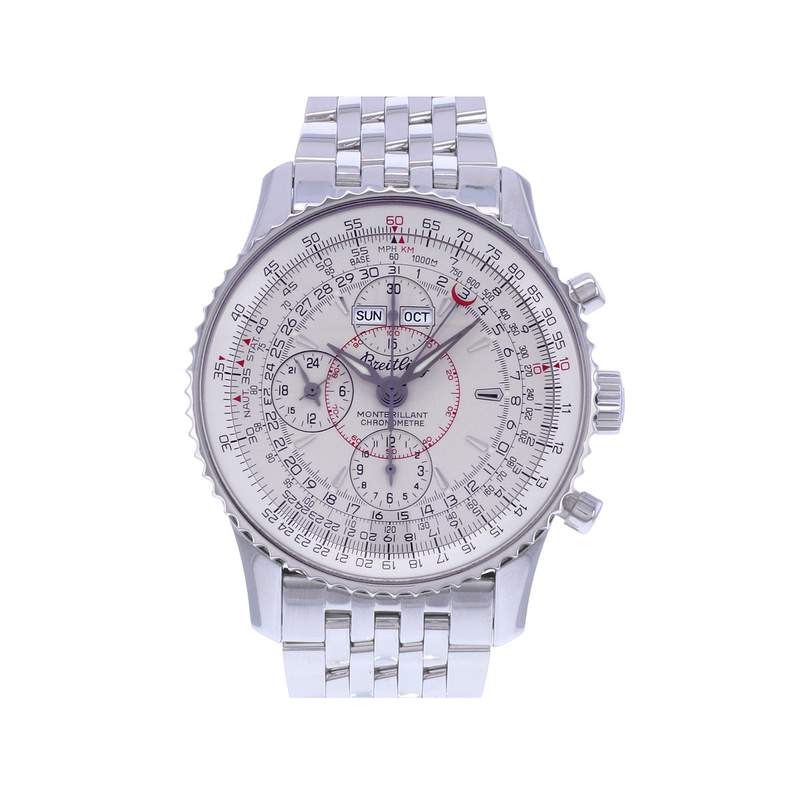 Montre d'occasion BREITLING Montbrillant Datora homme mouvement automatique certifié (cosc) bracelet acier - vue 1