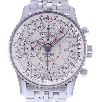 Montre d'occasion BREITLING Montbrillant Datora homme mouvement automatique certifié (cosc) bracelet acier