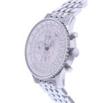 Montre d'occasion BREITLING Montbrillant Datora homme mouvement automatique certifié (cosc) bracelet acier - vue D2