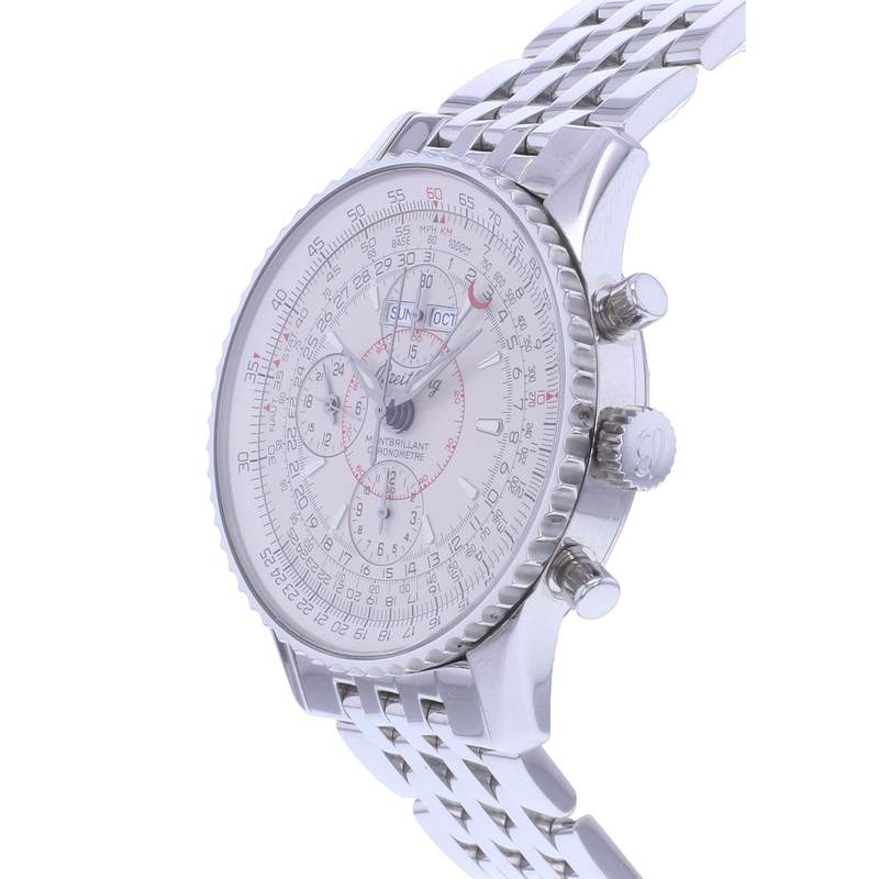 Montre d'occasion BREITLING Montbrillant Datora homme mouvement automatique certifié (cosc) bracelet acier - vue D2