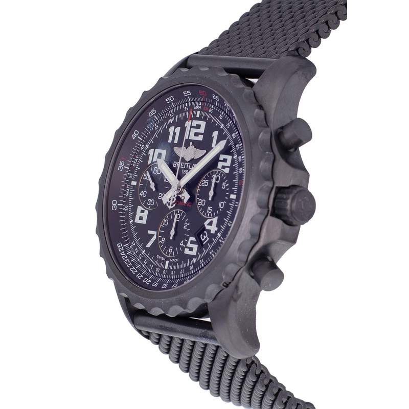 Montre d'occasion BREITLING Chronospace Blacksteel homme mouvement automatique certifié (cosc) bracelet acier et pvd - vue D2