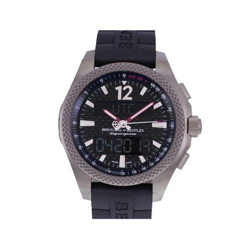 Tweedehands BREITLING For Bentley SuperSport herenhorloge met quartz uurwerk en rubberen band