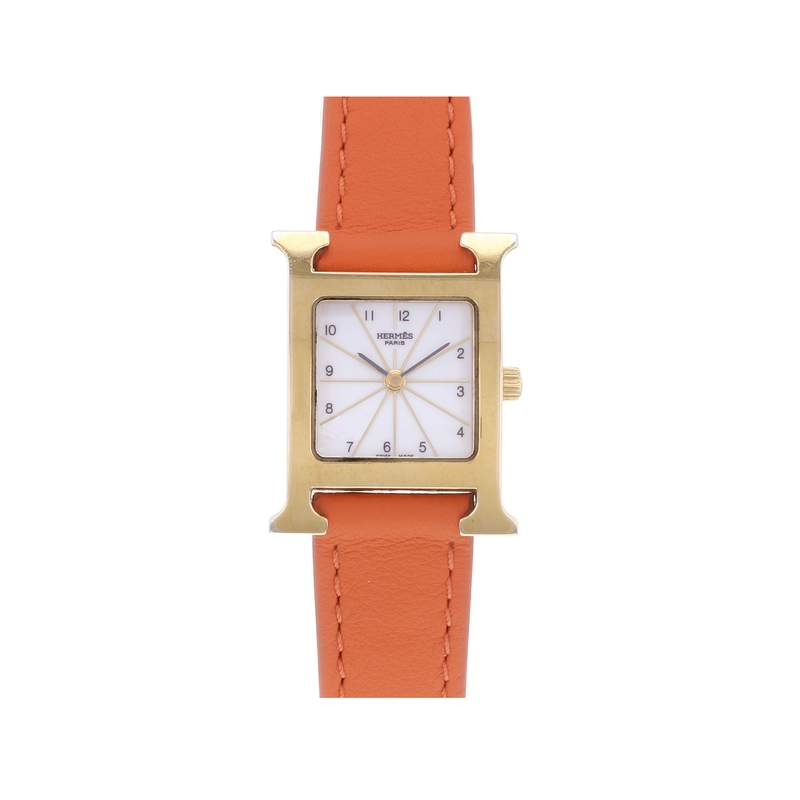 Montre d'occasion HERMES Heure H femme quartz bracelet cuir - vue 1