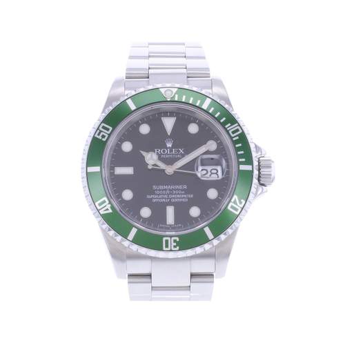 Montre d'occasion ROLEX Submariner Date homme mouvement automatique certifié (cosc) bracelet acier