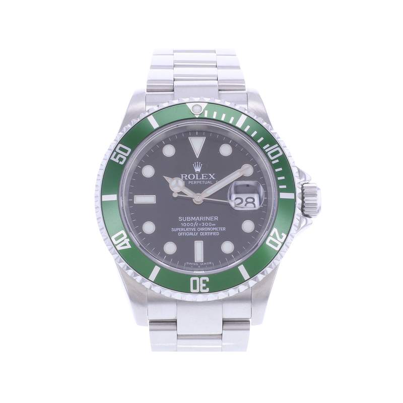 Montre d'occasion ROLEX Submariner Date homme mouvement automatique certifié (cosc) bracelet acier - vue 1