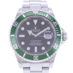 Montre d'occasion ROLEX Submariner Date homme mouvement automatique certifié (cosc) bracelet acier - vue D1
