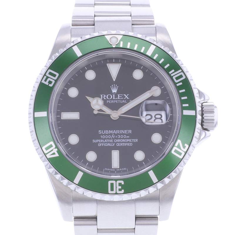 Montre d'occasion ROLEX Submariner Date homme mouvement automatique certifié (cosc) bracelet acier - vue D1