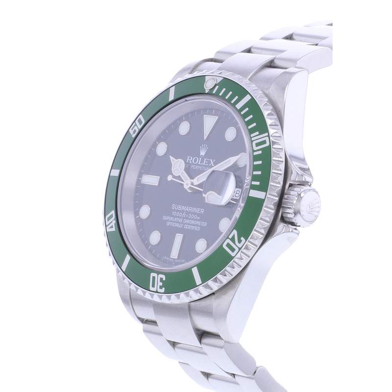 Montre d'occasion ROLEX Submariner Date homme mouvement automatique certifié (cosc) bracelet acier - vue D2