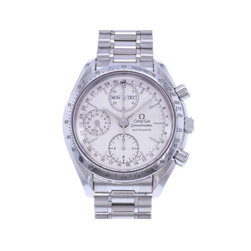 Pre-owned OMEGA Speedmaster Day-Date Men's Automatic Watch with Steel Bracelet