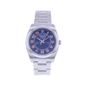 Montre d'occasion ROLEX Air King mixte mouvement automatique certifié (cosc) bracelet acier