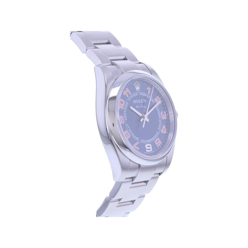 Montre d'occasion ROLEX Air King mixte mouvement automatique certifié (cosc) bracelet acier - vue 2