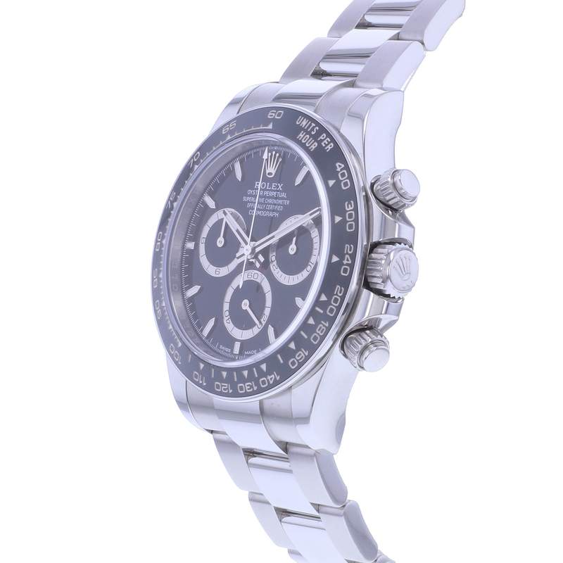 Montre d'occasion ROLEX Cosmograph Daytona homme mouvement automatique certifié (cosc) bracelet acier - vue D2