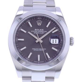 Montre d'occasion ROLEX DateJust 41 homme mouvement automatique certifié (cosc) bracelet acier