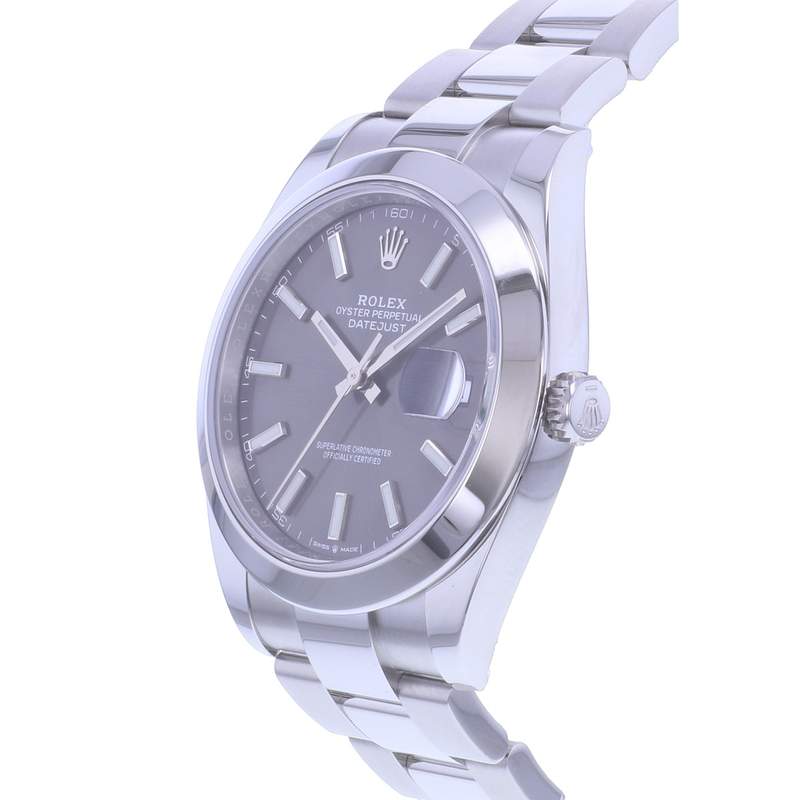 Montre d'occasion ROLEX DateJust 41 homme mouvement automatique certifié (cosc) bracelet acier - vue D2