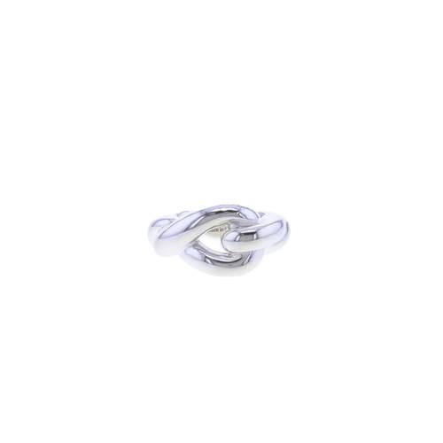 Pre-owned HERMES Torsade Women's Ring, 925/1000 Silver