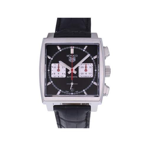 Montre d'occasion TAG HEUER Monaco Calibre Heuer 02 homme automatique bracelet cuir