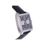 Montre d'occasion TAG HEUER Monaco Calibre Heuer 02 homme automatique bracelet cuir - vue 2