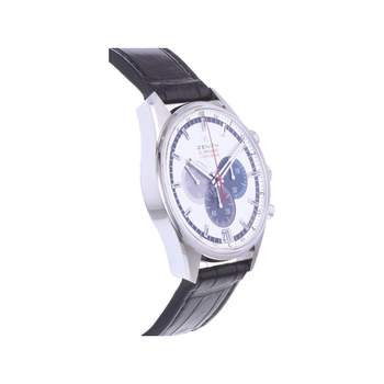 Montre d'occasion ZENITH El Primero Chronographe 1/10 of a second homme automatique bracelet cuir d'origine