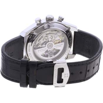 Montre d'occasion ZENITH El Primero Chronographe 1/10 of a second homme automatique bracelet cuir d'origine