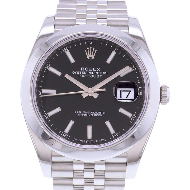 Montre d'occasion ROLEX DateJust 41 homme mouvement automatique certifié (cosc) bracelet acier - vue D1