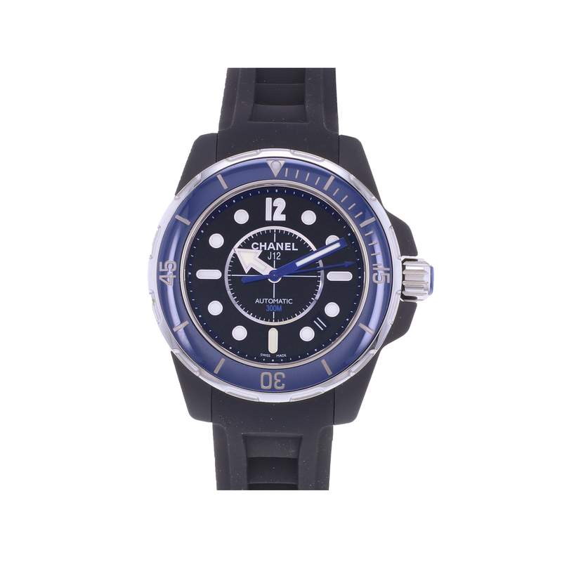 Montre d'occasion CHANEL J12 Marine femme automatique bracelet caoutchouc - vue 1