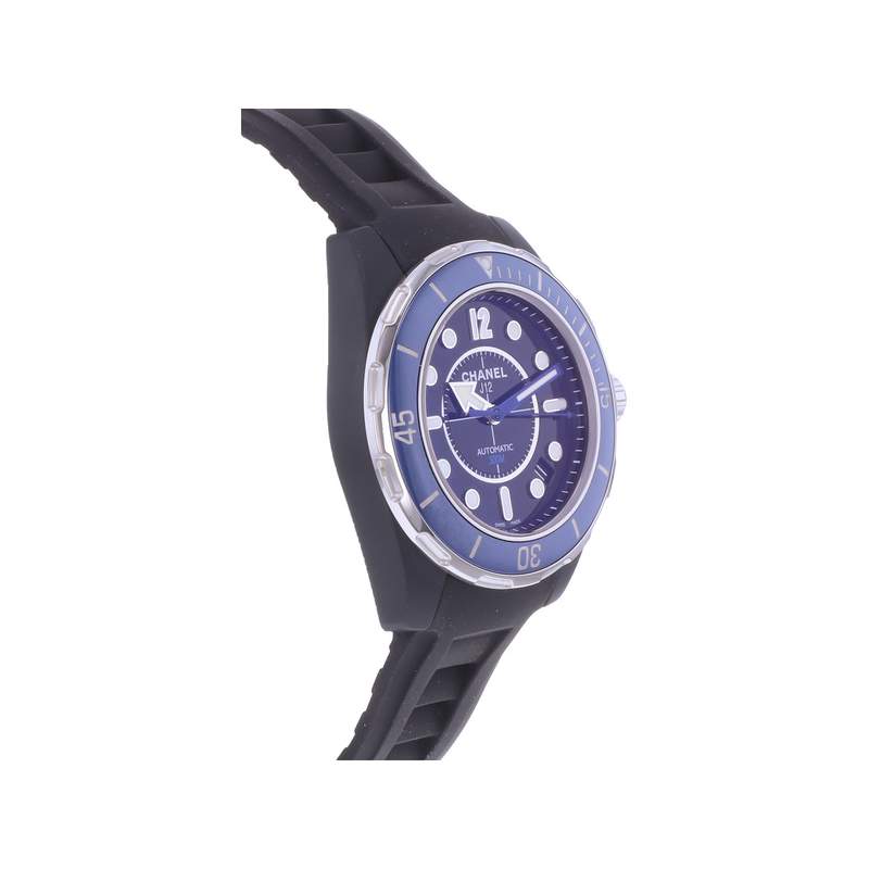 Montre d'occasion CHANEL J12 Marine femme automatique bracelet caoutchouc - vue 2