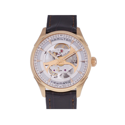 Montre d'occasion HAMILTON Jazzmaster Viewmatic Skeleton homme automatique bracelet cuir d'origine - vue 1