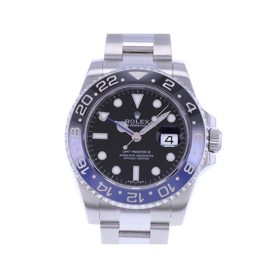 Montre d'occasion ROLEX GMT-Master II Batman homme mouvement automatique certifié (cosc) bracelet acier - vue 1