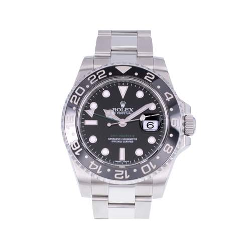 Montre d'occasion ROLEX GMT-Master II Céramique homme mouvement automatique certifié (cosc) bracelet acier