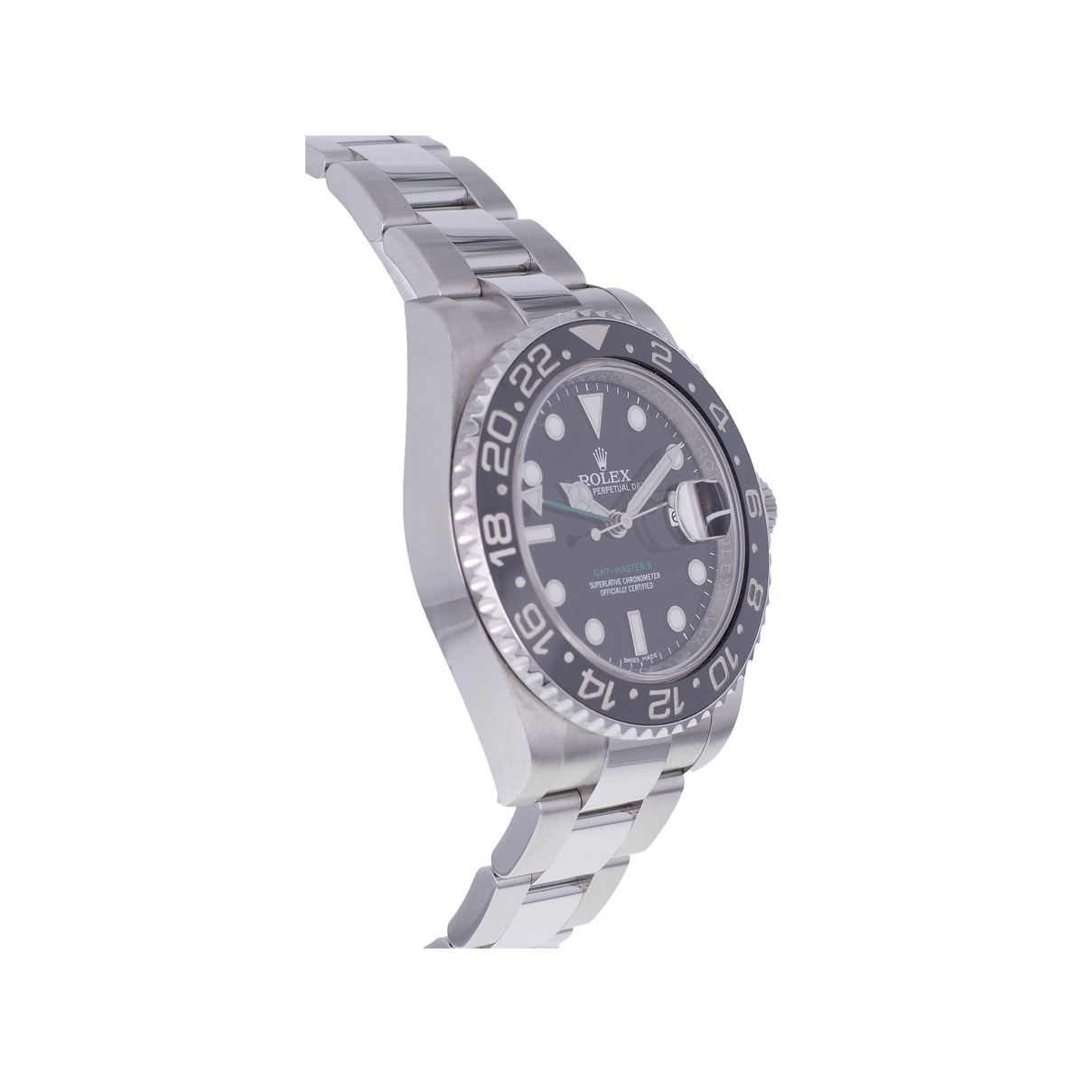 Montre d'occasion ROLEX GMT-Master II Céramique homme mouvement automatique certifié (cosc) bracelet acier - vue 2