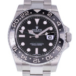 Montre d'occasion ROLEX GMT-Master II Céramique homme mouvement automatique certifié (cosc) bracelet acier - vue D1