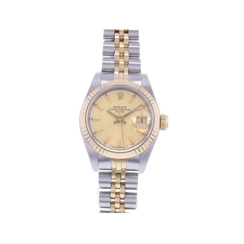 Montre d'occasion ROLEX DateJust Lady femme automatique bracelet or jaune 750/000 et acier - vue 1